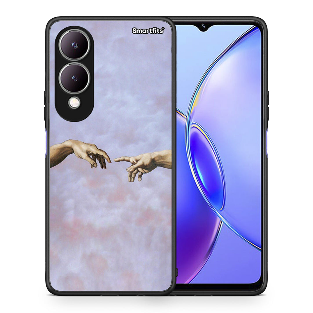 Θήκη Vivo Y17s Adam Hand από τη Smartfits με σχέδιο στο πίσω μέρος και μαύρο περίβλημα | Vivo Y17s Adam Hand case with colorful back and black bezels