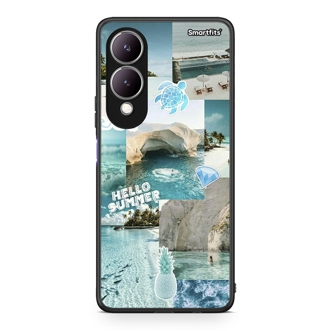 Vivo Y17s Aesthetic Summer Θήκη από τη Smartfits με σχέδιο στο πίσω μέρος και μαύρο περίβλημα | Smartphone case with colorful back and black bezels by Smartfits