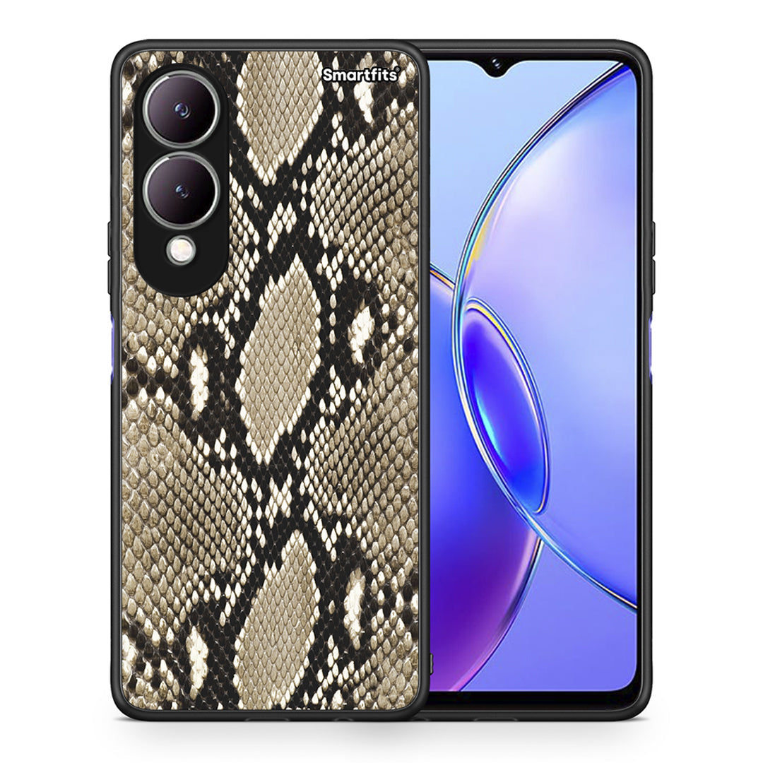 Θήκη Vivo Y17s Fashion Snake Animal από τη Smartfits με σχέδιο στο πίσω μέρος και μαύρο περίβλημα | Vivo Y17s Fashion Snake Animal case with colorful back and black bezels