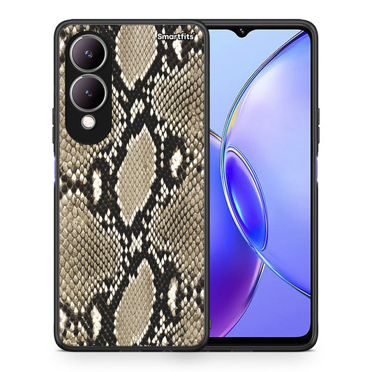 Θήκη Vivo Y17s Fashion Snake Animal από τη Smartfits με σχέδιο στο πίσω μέρος και μαύρο περίβλημα | Vivo Y17s Fashion Snake Animal case with colorful back and black bezels