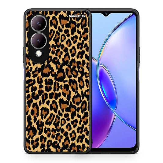 Θήκη Vivo Y17s Leopard Animal από τη Smartfits με σχέδιο στο πίσω μέρος και μαύρο περίβλημα | Vivo Y17s Leopard Animal case with colorful back and black bezels