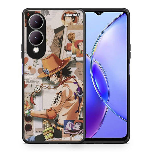 Θήκη Vivo Y17s Anime Collage από τη Smartfits με σχέδιο στο πίσω μέρος και μαύρο περίβλημα | Vivo Y17s Anime Collage case with colorful back and black bezels