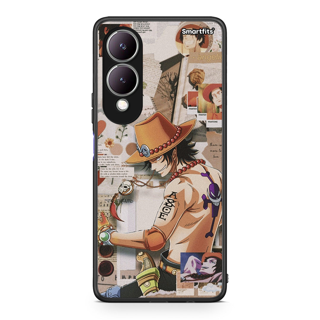 Vivo Y17s Anime Collage θήκη από τη Smartfits με σχέδιο στο πίσω μέρος και μαύρο περίβλημα | Smartphone case with colorful back and black bezels by Smartfits