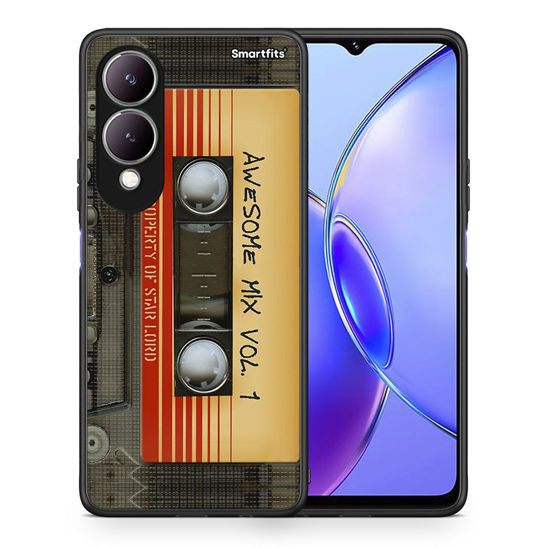 Θήκη Vivo Y17s Awesome Mix από τη Smartfits με σχέδιο στο πίσω μέρος και μαύρο περίβλημα | Vivo Y17s Awesome Mix case with colorful back and black bezels