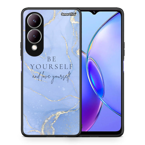 Θήκη Vivo Y17s Be Yourself από τη Smartfits με σχέδιο στο πίσω μέρος και μαύρο περίβλημα | Vivo Y17s Be Yourself case with colorful back and black bezels