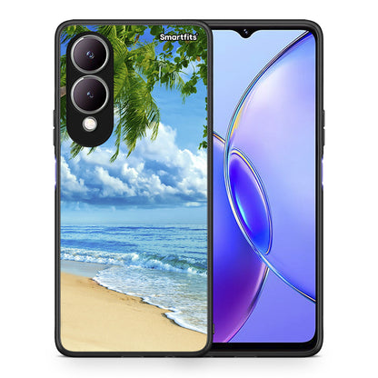 Θήκη Vivo Y17s Beautiful Beach από τη Smartfits με σχέδιο στο πίσω μέρος και μαύρο περίβλημα | Vivo Y17s Beautiful Beach case with colorful back and black bezels