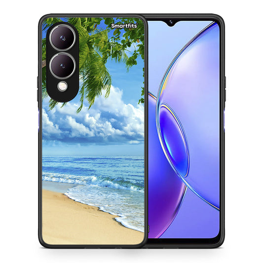 Θήκη Vivo Y17s Beautiful Beach από τη Smartfits με σχέδιο στο πίσω μέρος και μαύρο περίβλημα | Vivo Y17s Beautiful Beach case with colorful back and black bezels