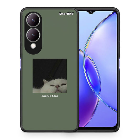Θήκη Vivo Y17s Bitch Surprise από τη Smartfits με σχέδιο στο πίσω μέρος και μαύρο περίβλημα | Vivo Y17s Bitch Surprise case with colorful back and black bezels