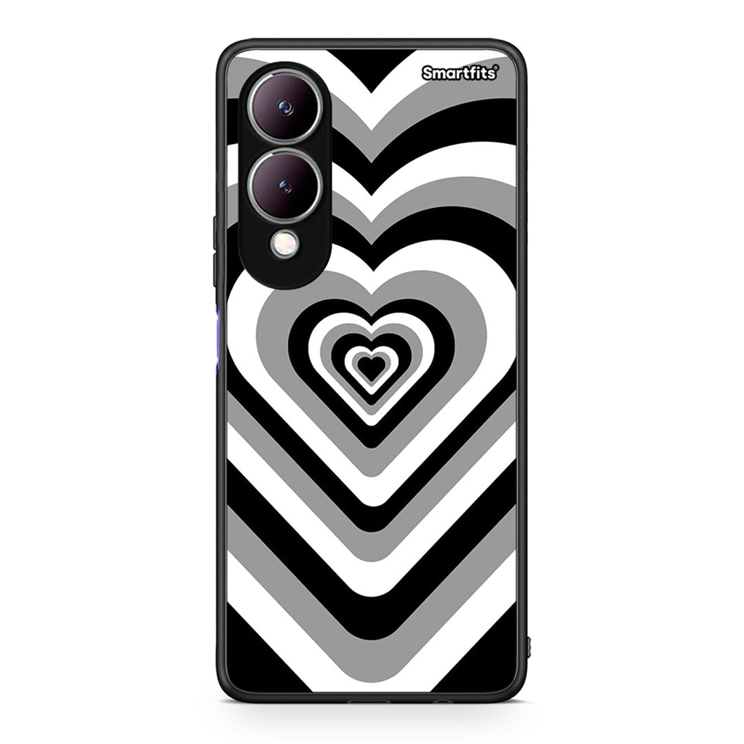 Vivo Y17s Black Hearts θήκη από τη Smartfits με σχέδιο στο πίσω μέρος και μαύρο περίβλημα | Smartphone case with colorful back and black bezels by Smartfits