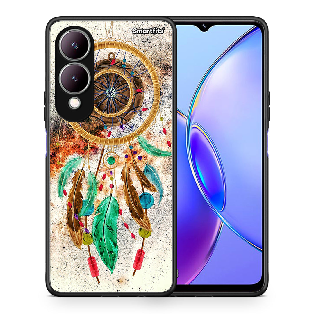 Θήκη Vivo Y17s DreamCatcher Boho από τη Smartfits με σχέδιο στο πίσω μέρος και μαύρο περίβλημα | Vivo Y17s DreamCatcher Boho case with colorful back and black bezels