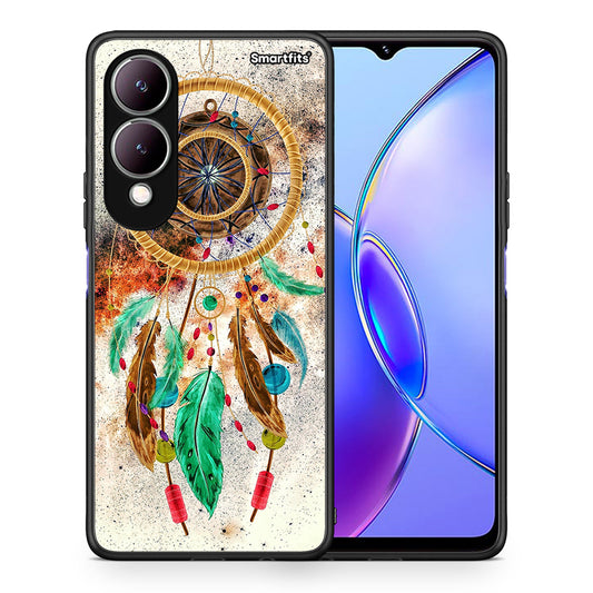 Θήκη Vivo Y17s DreamCatcher Boho από τη Smartfits με σχέδιο στο πίσω μέρος και μαύρο περίβλημα | Vivo Y17s DreamCatcher Boho case with colorful back and black bezels