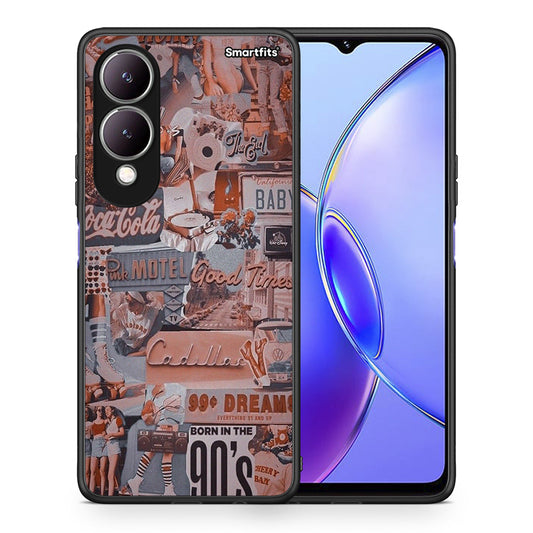 Θήκη Vivo Y17s Born In 90s από τη Smartfits με σχέδιο στο πίσω μέρος και μαύρο περίβλημα | Vivo Y17s Born In 90s case with colorful back and black bezels