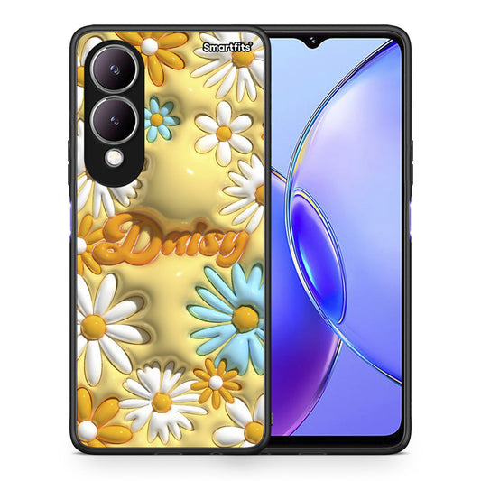 Θήκη Vivo Y17s Bubble Daisies από τη Smartfits με σχέδιο στο πίσω μέρος και μαύρο περίβλημα | Vivo Y17s Bubble Daisies case with colorful back and black bezels