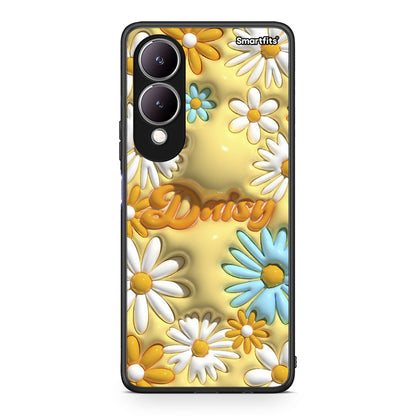 Vivo Y17s Bubble Daisies θήκη από τη Smartfits με σχέδιο στο πίσω μέρος και μαύρο περίβλημα | Smartphone case with colorful back and black bezels by Smartfits