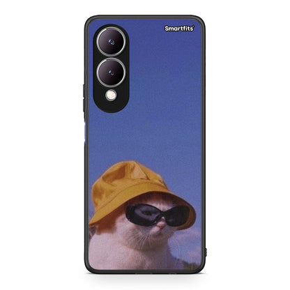Vivo Y17s Cat Diva θήκη από τη Smartfits με σχέδιο στο πίσω μέρος και μαύρο περίβλημα | Smartphone case with colorful back and black bezels by Smartfits