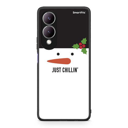 Vivo Y17s Christmas Chillin θήκη από τη Smartfits με σχέδιο στο πίσω μέρος και μαύρο περίβλημα | Smartphone case with colorful back and black bezels by Smartfits