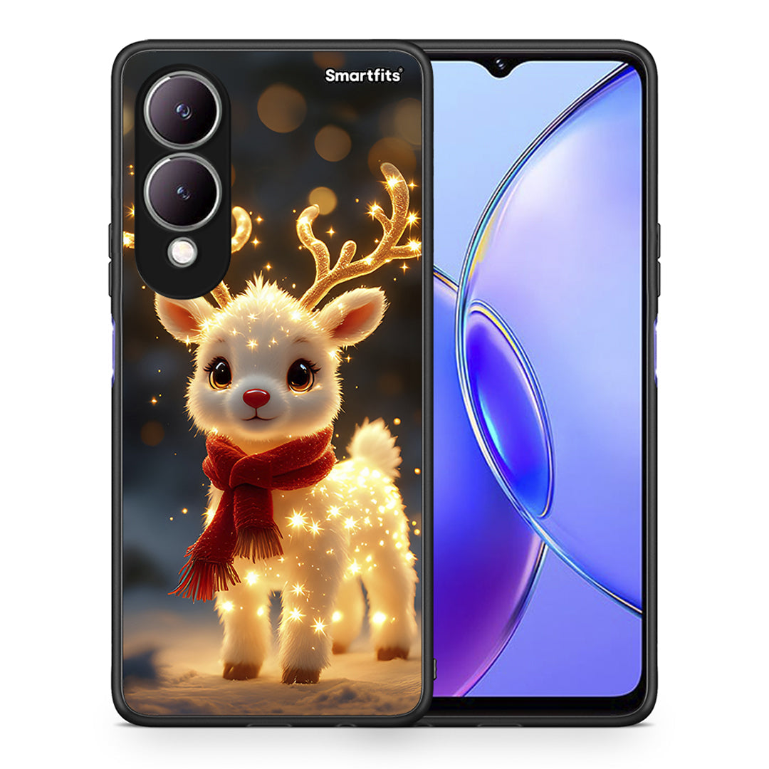 Θήκη Vivo Y17s Christmas Cutie από τη Smartfits με σχέδιο στο πίσω μέρος και μαύρο περίβλημα | Vivo Y17s Christmas Cutie case with colorful back and black bezels