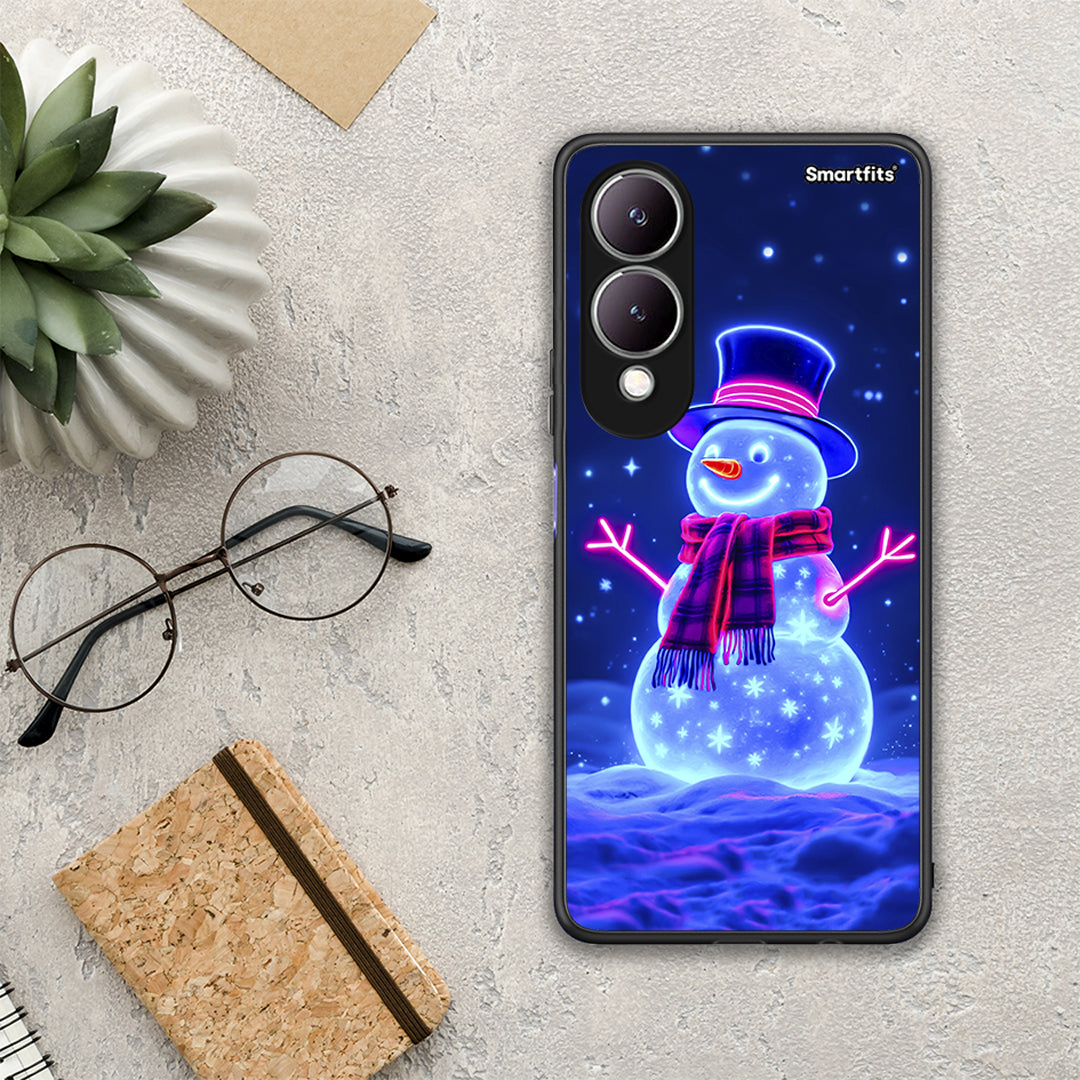 Christmas Neon Snowman - Vivo Y17s θήκη