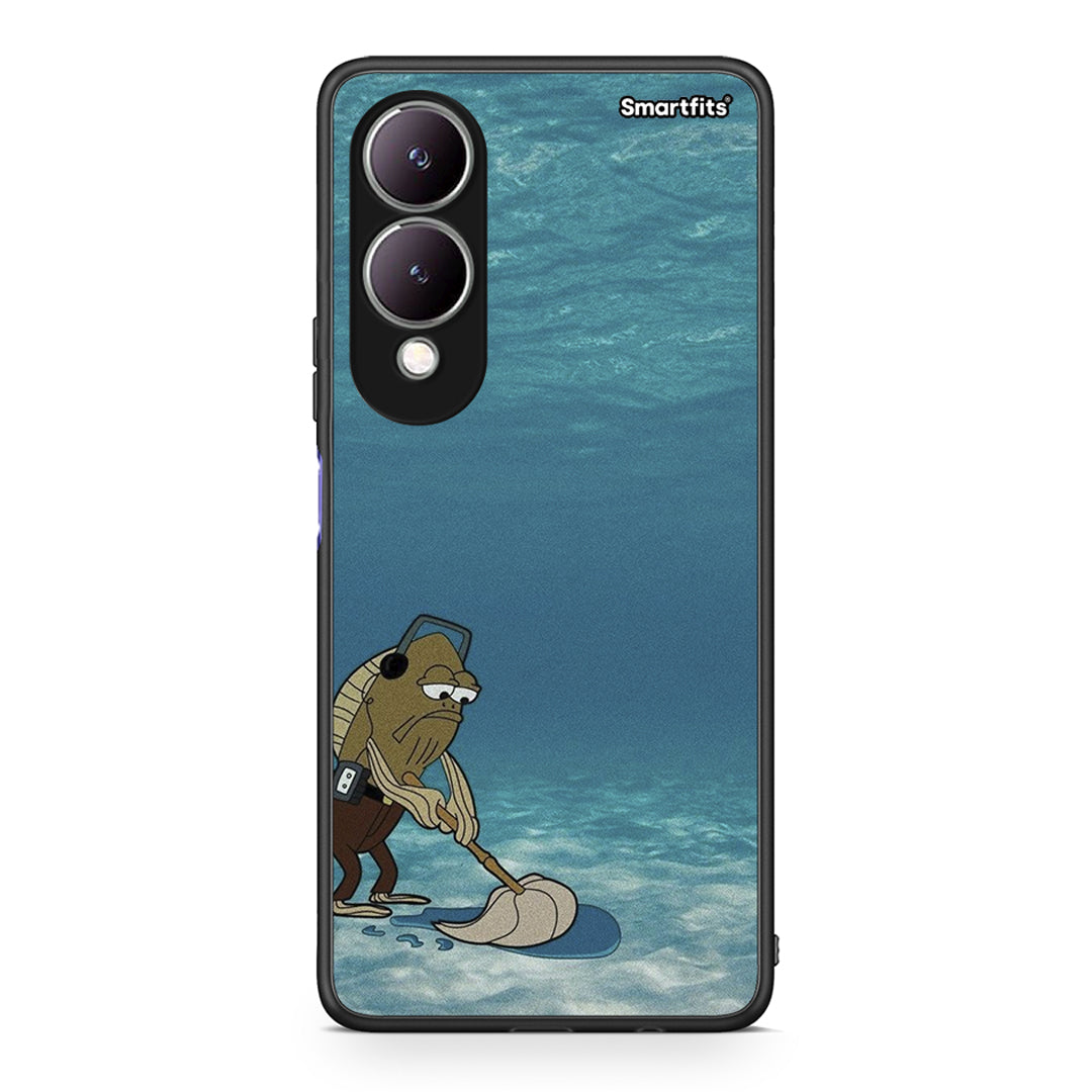 Vivo Y17s Clean The Ocean Θήκη από τη Smartfits με σχέδιο στο πίσω μέρος και μαύρο περίβλημα | Smartphone case with colorful back and black bezels by Smartfits