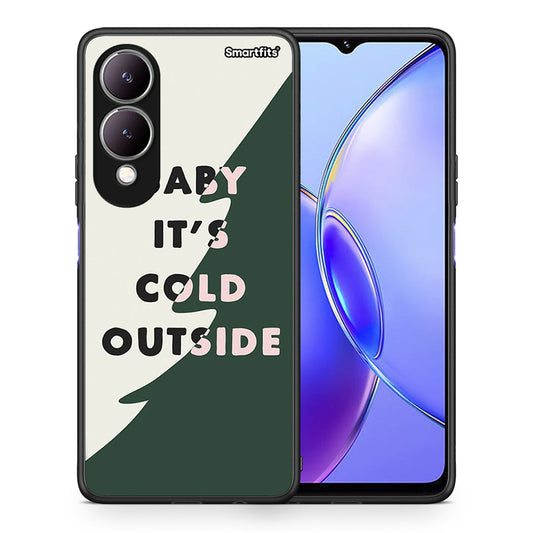 Θήκη Vivo Y17s Cold Outside από τη Smartfits με σχέδιο στο πίσω μέρος και μαύρο περίβλημα | Vivo Y17s Cold Outside case with colorful back and black bezels