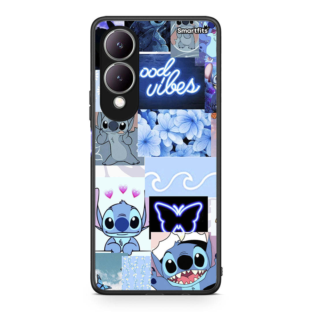 Vivo Y17s Collage Good Vibes Θήκη Αγίου Βαλεντίνου από τη Smartfits με σχέδιο στο πίσω μέρος και μαύρο περίβλημα | Smartphone case with colorful back and black bezels by Smartfits