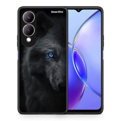 Θήκη Vivo Y17s Dark Wolf από τη Smartfits με σχέδιο στο πίσω μέρος και μαύρο περίβλημα | Vivo Y17s Dark Wolf case with colorful back and black bezels