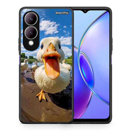 Θήκη Vivo Y17s Duck Face από τη Smartfits με σχέδιο στο πίσω μέρος και μαύρο περίβλημα | Vivo Y17s Duck Face case with colorful back and black bezels