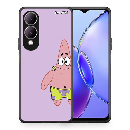 Θήκη Vivo Y17s Friends Patrick από τη Smartfits με σχέδιο στο πίσω μέρος και μαύρο περίβλημα | Vivo Y17s Friends Patrick case with colorful back and black bezels