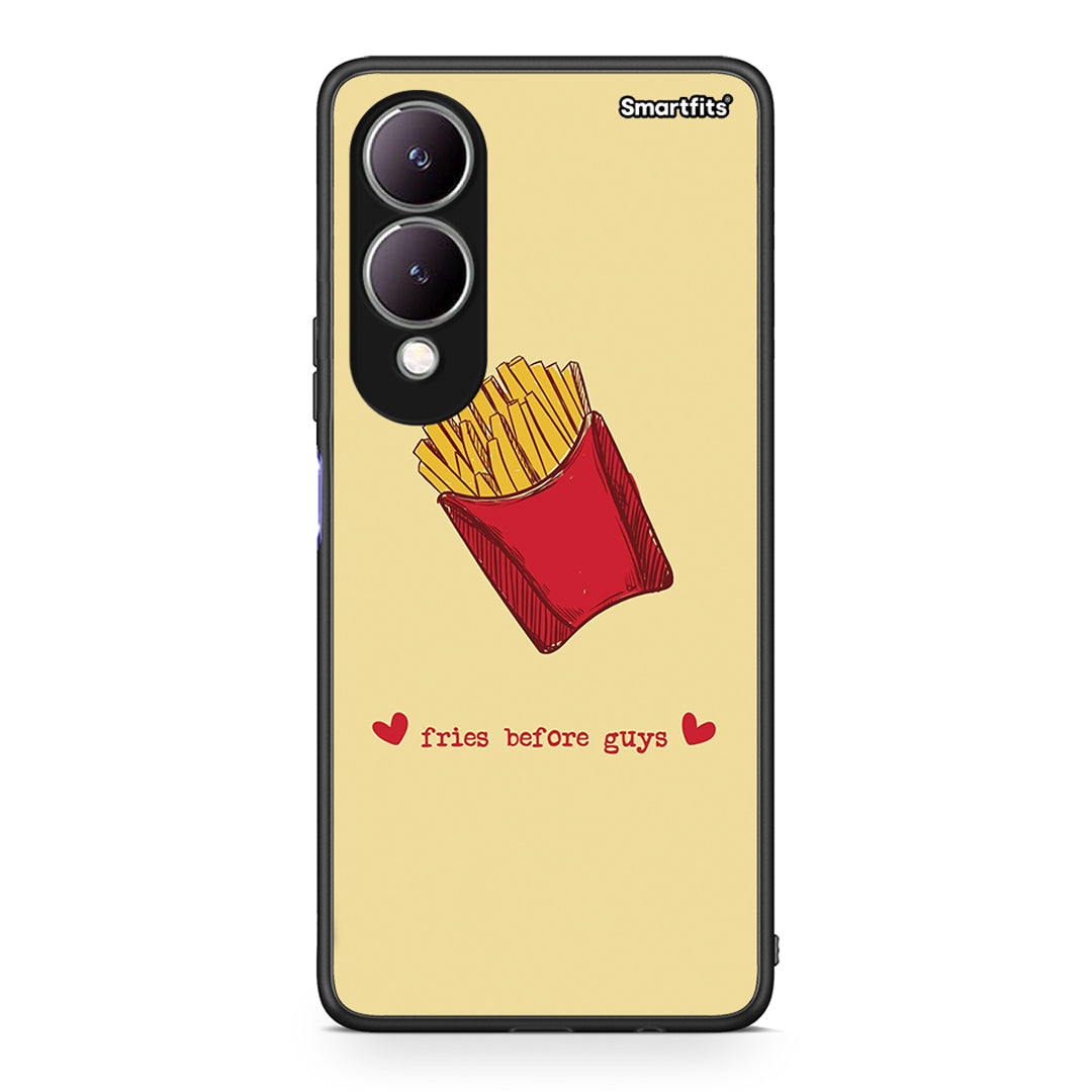 Vivo Y17s Fries Before Guys Θήκη Αγίου Βαλεντίνου από τη Smartfits με σχέδιο στο πίσω μέρος και μαύρο περίβλημα | Smartphone case with colorful back and black bezels by Smartfits