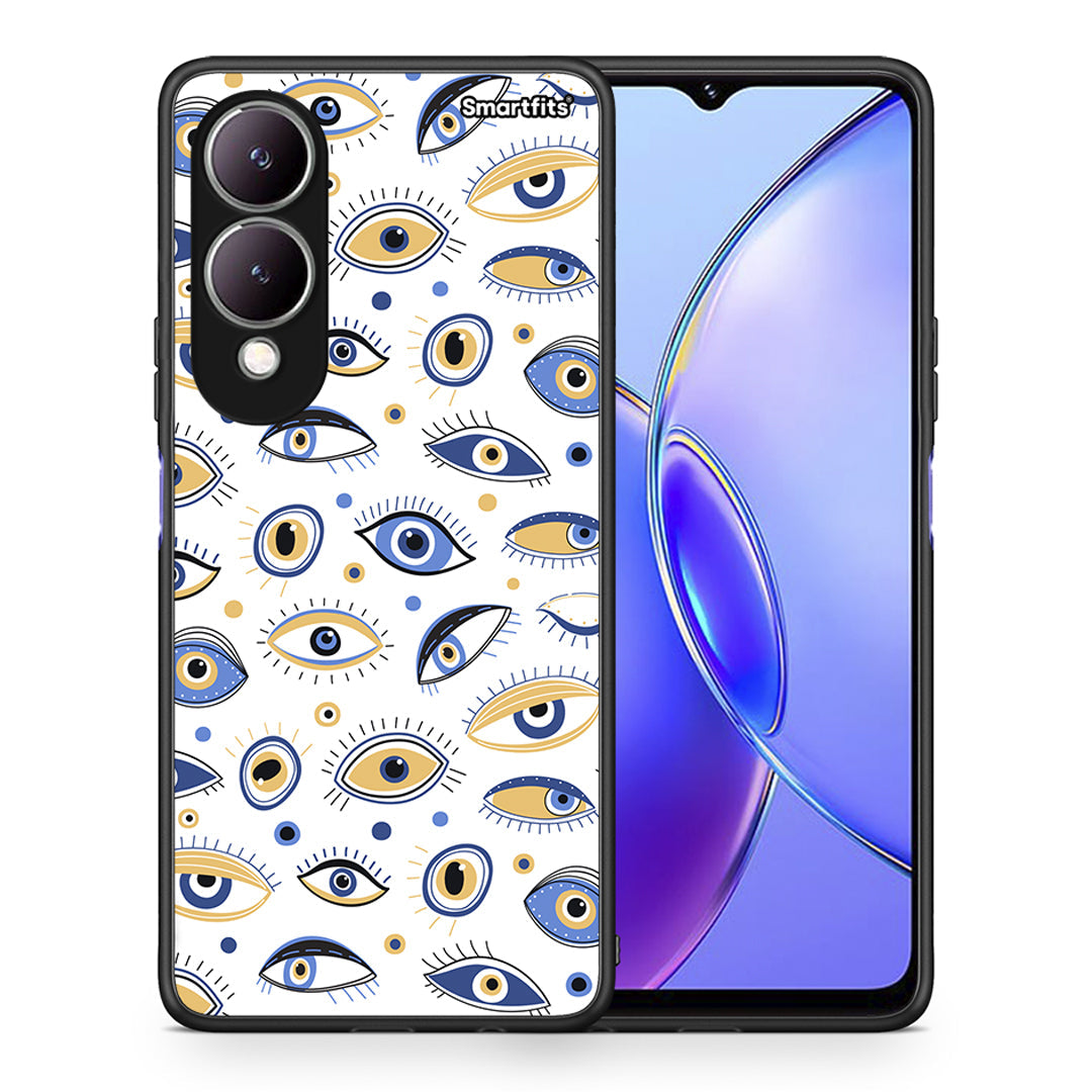 Θήκη Vivo Y17s Ftou Ftou από τη Smartfits με σχέδιο στο πίσω μέρος και μαύρο περίβλημα | Vivo Y17s Ftou Ftou case with colorful back and black bezels
