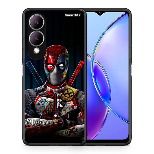 Θήκη Vivo Y17s Funny Guy από τη Smartfits με σχέδιο στο πίσω μέρος και μαύρο περίβλημα | Vivo Y17s Funny Guy case with colorful back and black bezels