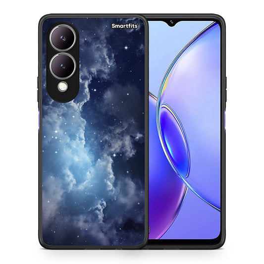 Θήκη Vivo Y17s Blue Sky Galaxy από τη Smartfits με σχέδιο στο πίσω μέρος και μαύρο περίβλημα | Vivo Y17s Blue Sky Galaxy case with colorful back and black bezels