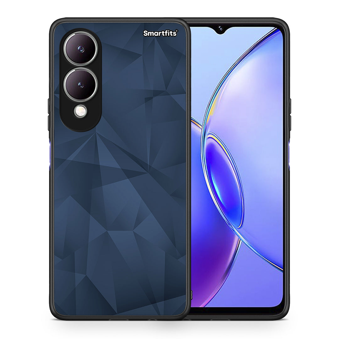 Θήκη Vivo Y17s Blue Abstract Geometric από τη Smartfits με σχέδιο στο πίσω μέρος και μαύρο περίβλημα | Vivo Y17s Blue Abstract Geometric case with colorful back and black bezels