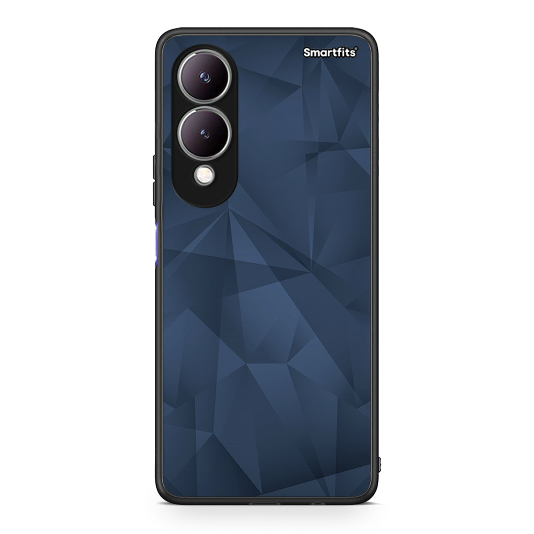 39 - Vivo Y17s Blue Abstract Geometric case, cover, bumper