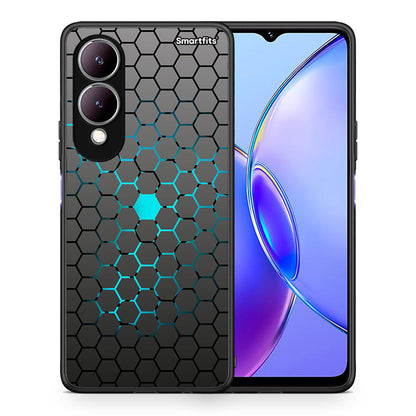 Θήκη Vivo Y17s Hexagonal Geometric από τη Smartfits με σχέδιο στο πίσω μέρος και μαύρο περίβλημα | Vivo Y17s Hexagonal Geometric case with colorful back and black bezels