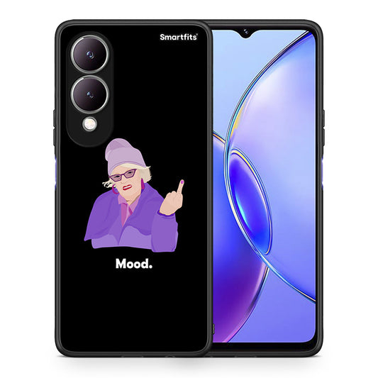 Θήκη Vivo Y17s Grandma Mood Black από τη Smartfits με σχέδιο στο πίσω μέρος και μαύρο περίβλημα | Vivo Y17s Grandma Mood Black case with colorful back and black bezels