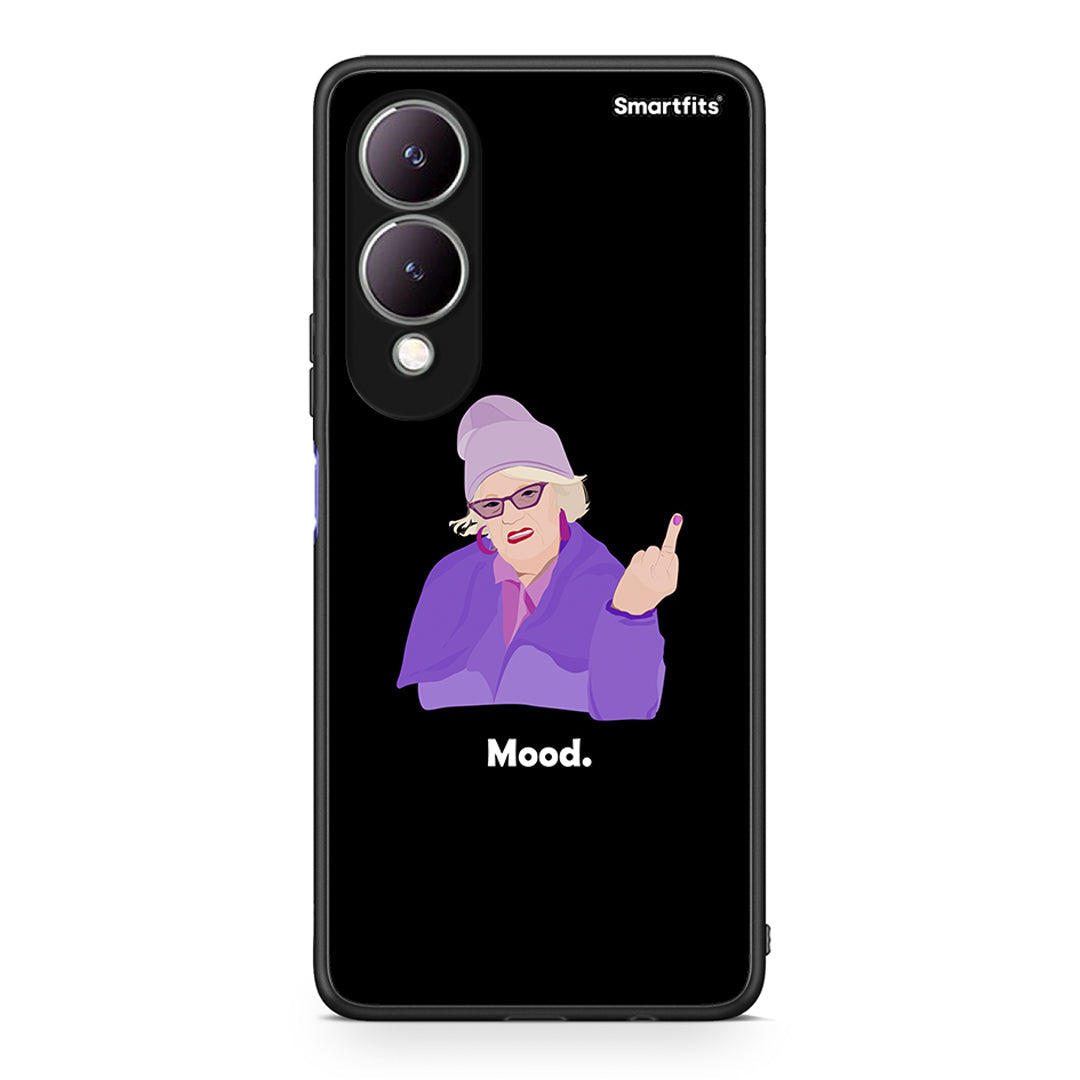 Vivo Y17s Grandma Mood Black θήκη από τη Smartfits με σχέδιο στο πίσω μέρος και μαύρο περίβλημα | Smartphone case with colorful back and black bezels by Smartfits
