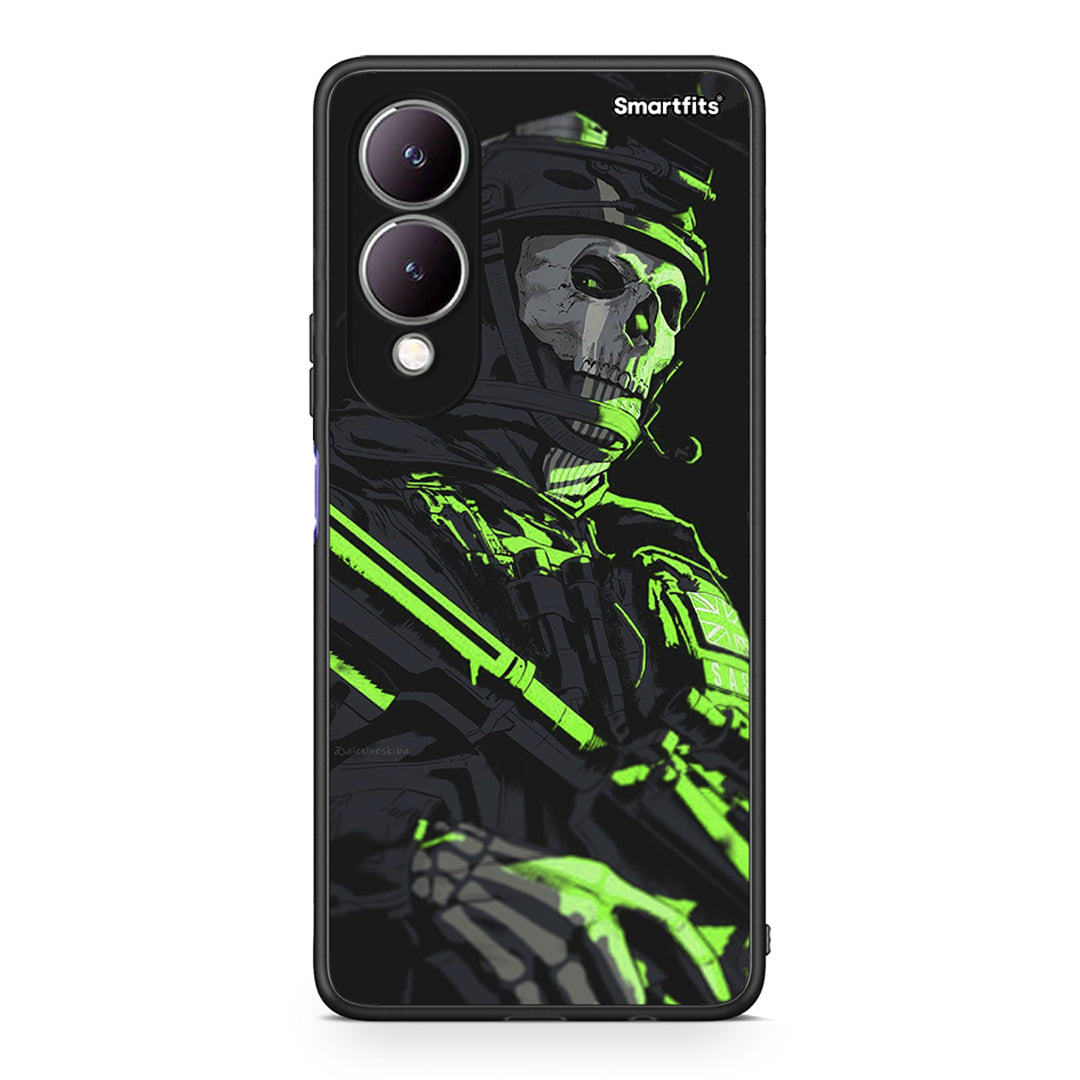 Vivo Y17s Green Soldier Θήκη Αγίου Βαλεντίνου από τη Smartfits με σχέδιο στο πίσω μέρος και μαύρο περίβλημα | Smartphone case with colorful back and black bezels by Smartfits