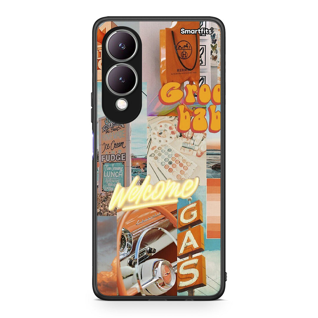Vivo Y17s Groovy Babe Θήκη Αγίου Βαλεντίνου από τη Smartfits με σχέδιο στο πίσω μέρος και μαύρο περίβλημα | Smartphone case with colorful back and black bezels by Smartfits