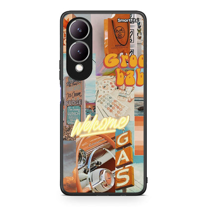 Vivo Y17s Groovy Babe Θήκη Αγίου Βαλεντίνου από τη Smartfits με σχέδιο στο πίσω μέρος και μαύρο περίβλημα | Smartphone case with colorful back and black bezels by Smartfits