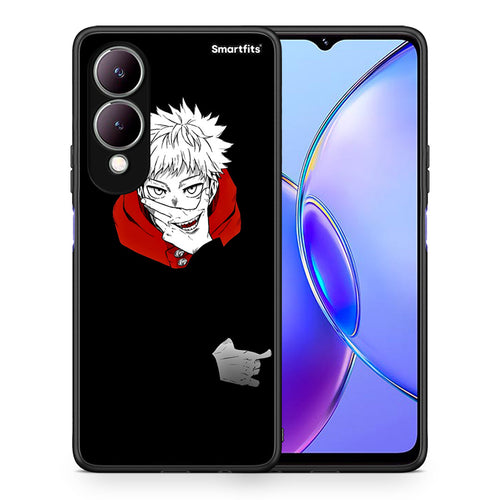 Θήκη Vivo Y17s Itadori Anime από τη Smartfits με σχέδιο στο πίσω μέρος και μαύρο περίβλημα | Vivo Y17s Itadori Anime case with colorful back and black bezels