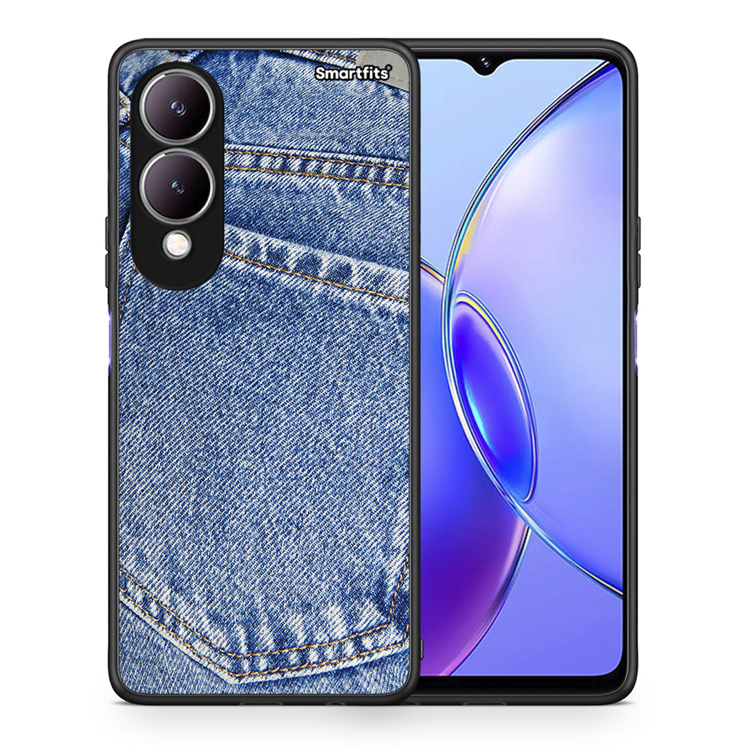 Θήκη Vivo Y17s Jeans Pocket από τη Smartfits με σχέδιο στο πίσω μέρος και μαύρο περίβλημα | Vivo Y17s Jeans Pocket case with colorful back and black bezels