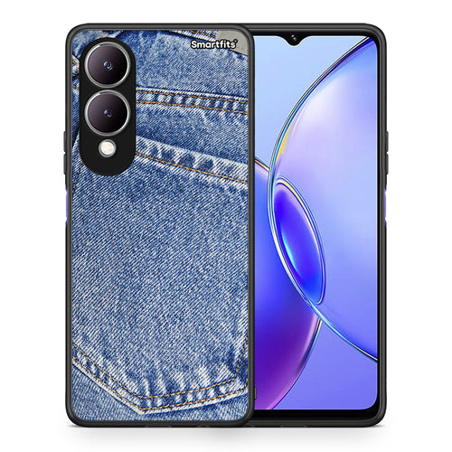 Θήκη Vivo Y17s Jeans Pocket από τη Smartfits με σχέδιο στο πίσω μέρος και μαύρο περίβλημα | Vivo Y17s Jeans Pocket case with colorful back and black bezels