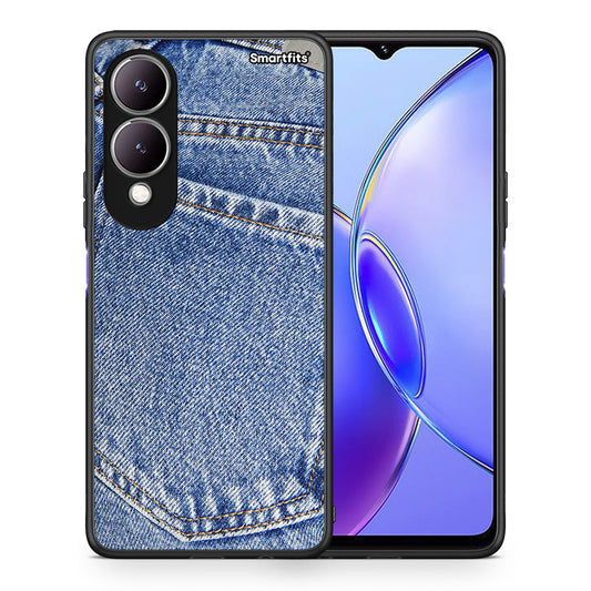 Θήκη Vivo Y17s Jeans Pocket από τη Smartfits με σχέδιο στο πίσω μέρος και μαύρο περίβλημα | Vivo Y17s Jeans Pocket case with colorful back and black bezels