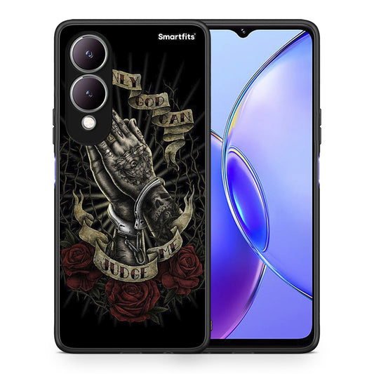 Θήκη Vivo Y17s Judge By God από τη Smartfits με σχέδιο στο πίσω μέρος και μαύρο περίβλημα | Vivo Y17s Judge By God case with colorful back and black bezels