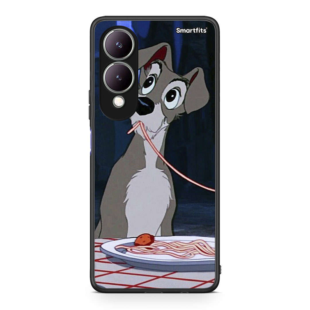 Vivo Y17s Lady And Tramp 1 Θήκη Αγίου Βαλεντίνου από τη Smartfits με σχέδιο στο πίσω μέρος και μαύρο περίβλημα | Smartphone case with colorful back and black bezels by Smartfits