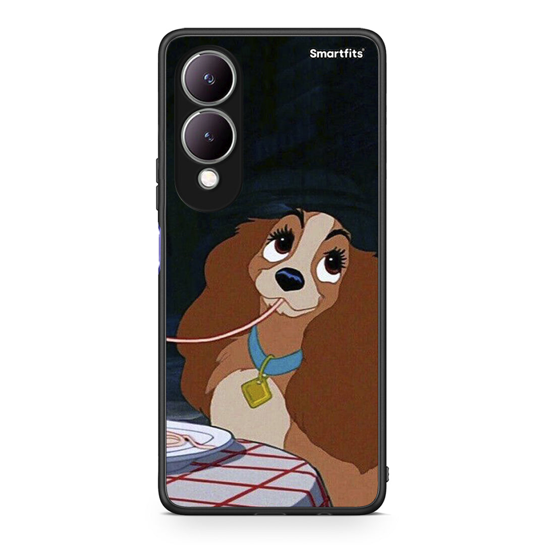 Vivo Y17s Lady And Tramp 2 Θήκη Αγίου Βαλεντίνου από τη Smartfits με σχέδιο στο πίσω μέρος και μαύρο περίβλημα | Smartphone case with colorful back and black bezels by Smartfits