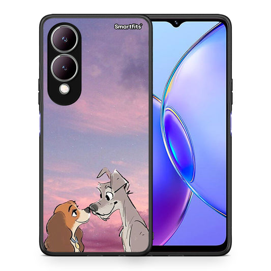 Θήκη Vivo Y17s Lady And Tramp από τη Smartfits με σχέδιο στο πίσω μέρος και μαύρο περίβλημα | Vivo Y17s Lady And Tramp case with colorful back and black bezels
