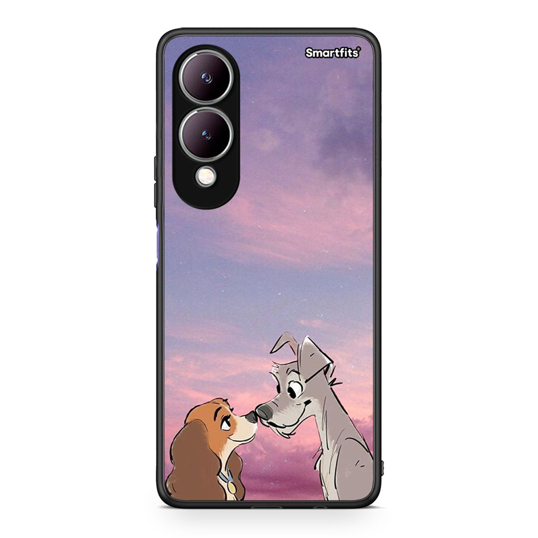 Vivo Y17s Lady And Tramp θήκη από τη Smartfits με σχέδιο στο πίσω μέρος και μαύρο περίβλημα | Smartphone case with colorful back and black bezels by Smartfits