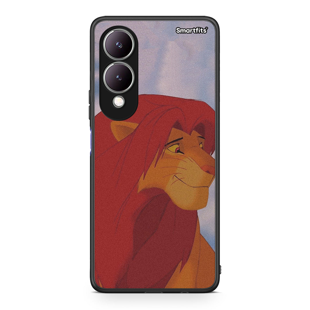 Vivo Y17s Lion Love 1 Θήκη Αγίου Βαλεντίνου από τη Smartfits με σχέδιο στο πίσω μέρος και μαύρο περίβλημα | Smartphone case with colorful back and black bezels by Smartfits